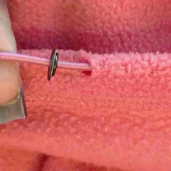 Vintage Polar Dogs Women's Pink Fleece Full Zip Sweater Size 26 - Picture 7 of 7